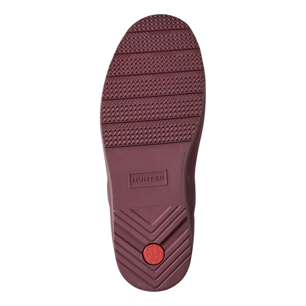 Hunter Women's PLAY™ Insulated Vegan Shearling Short Rain Boots in Dark Red - Picture 11 of 11